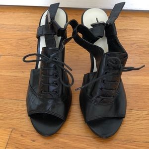 Blank lace up heels
